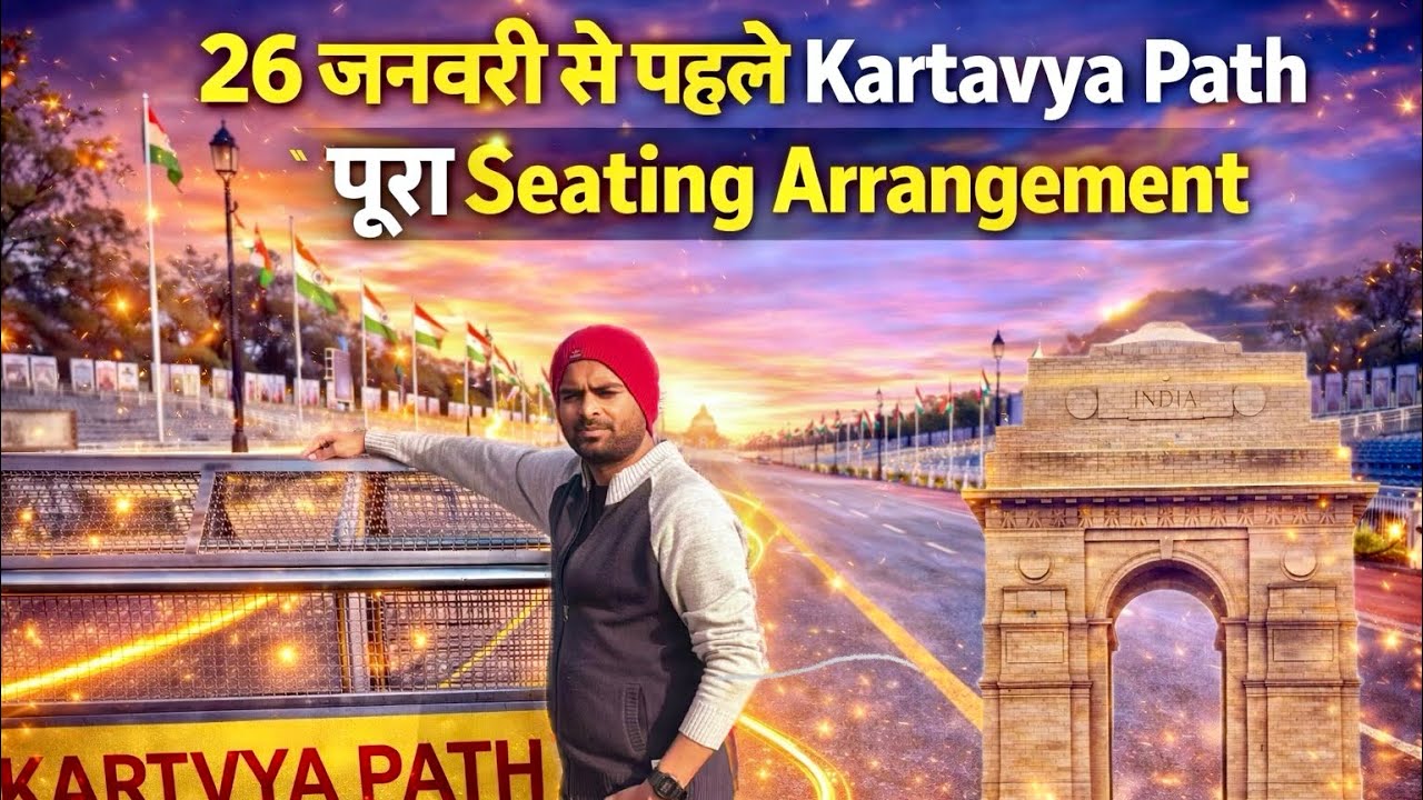 26 January Seating Arrangement 😮 | Kartavya Path Real Ground Scene Before Republic Day