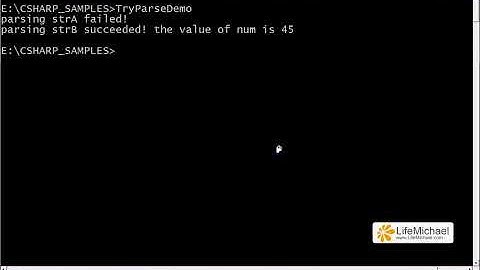 C# TryParse Method Demo