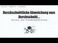 Varianz und Standardabweichung
