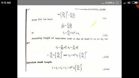 Torsional vibration of a geared system