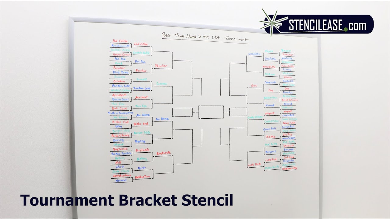 Tournament Bracket Stencil