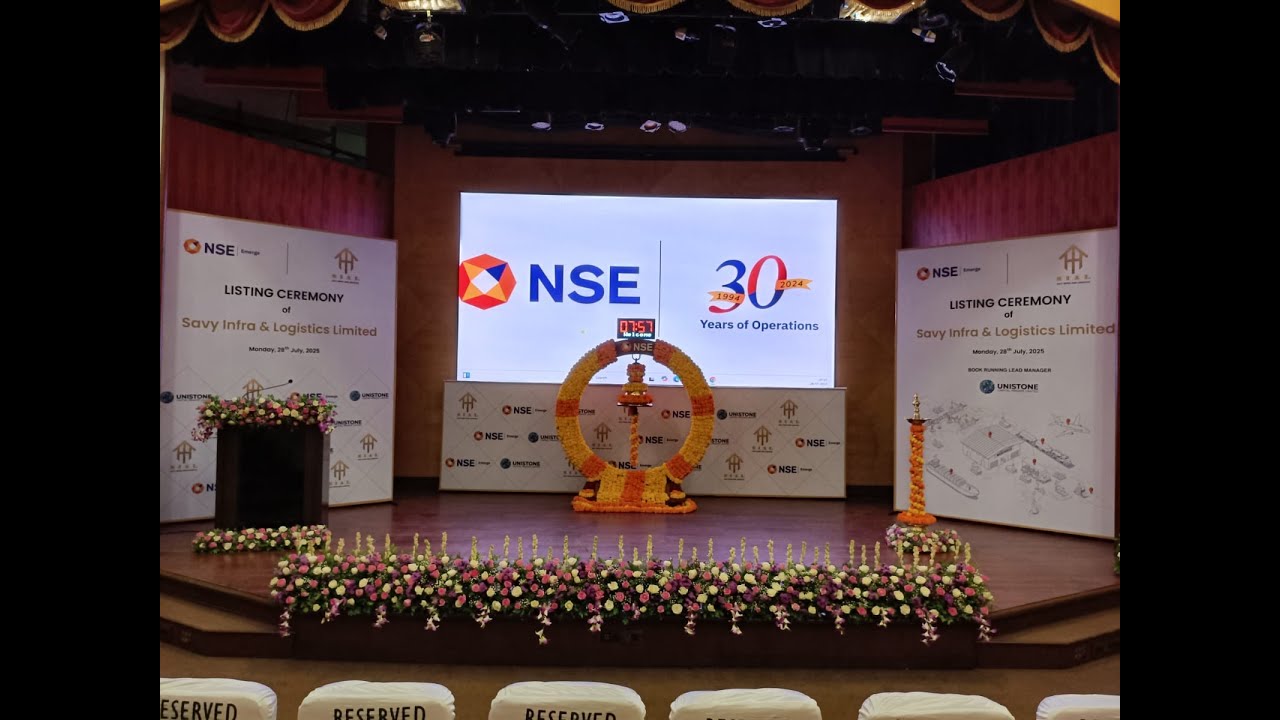 Listing ceremony of Savy Infra and Logistics Limited