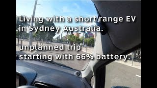Living With A Short Range Ev In Sydney Australia-Unplanned Trip With 66% Battery