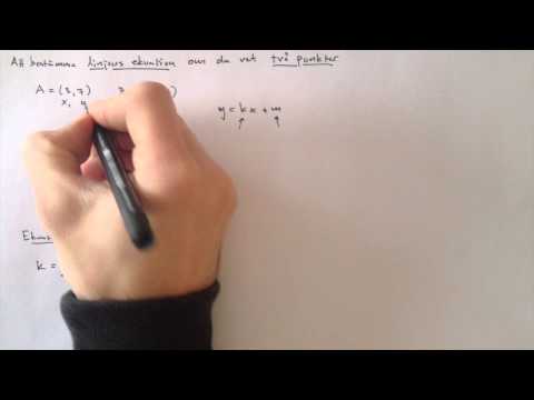 Video: Hur gör man en ekvation med två punkter?