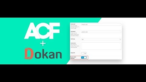Unlock the Power of Customization in Your Dokan Marketplace with ACF For Dokan!