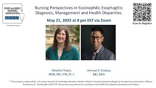 Speakers Series: Nursing Perspectives in EoE: Diagnosis, Management & Health Disparities