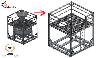 SolidWorks Weldments Industrial Steel frame