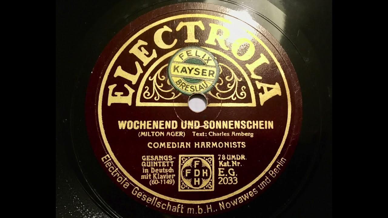 Comedian Harmonists Wochenend und Sonnenschein YouTube