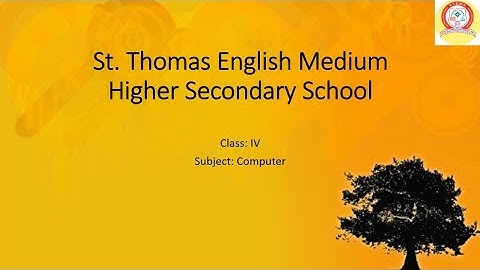 Std 4 # Computer # Ch 1