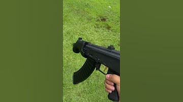 One hand all black micro Draco  mag dump with a 🤫 (NOT A FULL AUTOMATIC) #microdraco #draco