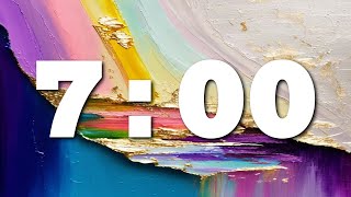 7:00 - Textured Rainbow Background Countdown Timer