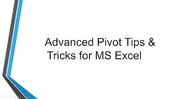 Part 1 of Top 30 Advanced Pivot Table hacks (Tips & Tricks) For Microsoft Excel