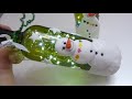 Adornos con luz en Botellas Recicladas para Decorar en Navidad, Botella Navideña diy