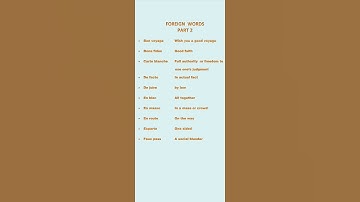 Foreign words#cseb #english vocabulary #pscenglish #junior clerk #youtubeshorts #shorts