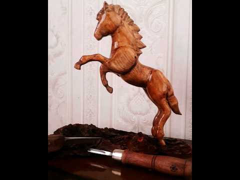 آموزش ساخت مجسمه چوبی اسب