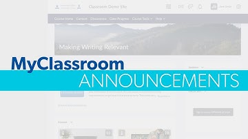 Module 1 – Reading Announcements in MyClassroom