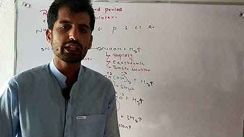 Inorganic 2nd lecture reaction of 3rd period elements with water