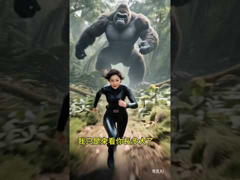 《 被巨猩追趕的女探險家 》