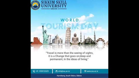 "Celebrating World Tourism Day – Promoting Culture and Sustainability | Sikkim Skill University"