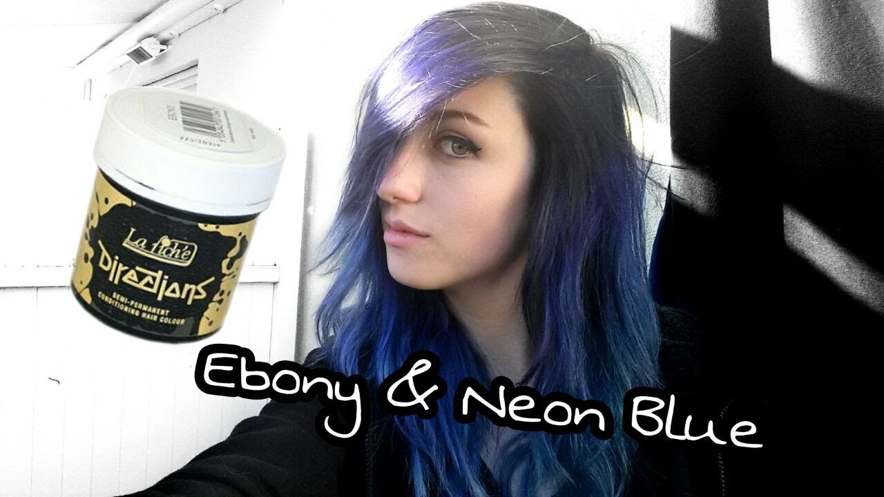 Neon Blue Curly Hair Wig - wide 1