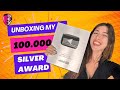 Unboxing my silver play button award for 100000 subscribers