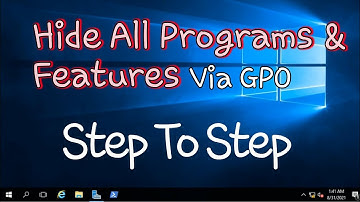 Hide All Program And Feature Via GPO | Windows Server 2016 | Bangla UJJALs  Tech