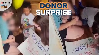5-year-old surprised at door by liver donor - his former teacher 💕 | LOVE THIS!