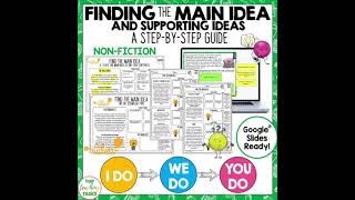 Finding the Main Idea Reading Activities