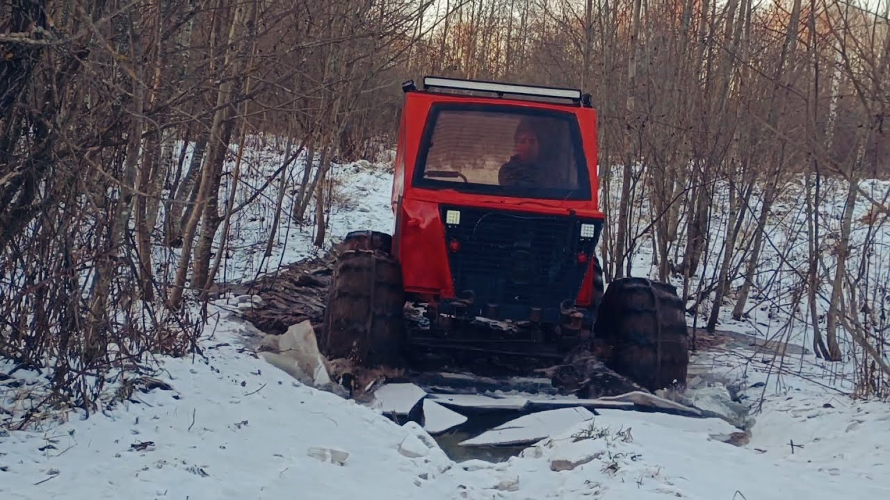 Тест собранного, самодельного вездехода! #automobile #болотоход #вездеход #каракат  #offroad #4x4