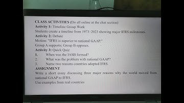 WEEK II CLASS DISCUSSION