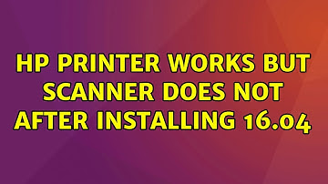 Ubuntu: Hp printer works but scanner does not after installing 16.04