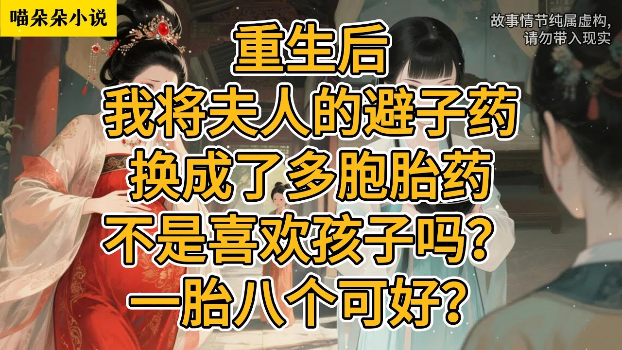 重生后，我将夫人的避子药换成了多胞胎药。不是喜欢孩子吗？一胎八个可好？#一口氣看完 #小说 #小説 #故事