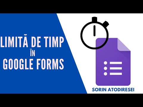 Cum să punem limite de timp în chestionare Google Forms - varianta manuală și varianta automată.