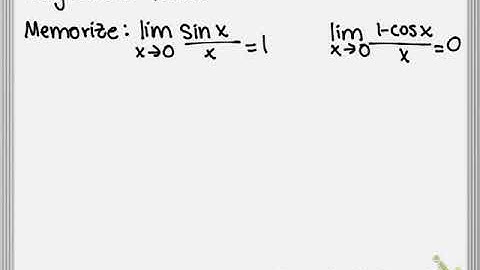 Trig Limits Notes