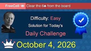 Microsoft Solitaire Collection: FreeCell - Easy - October 4, 2026 screenshot 3