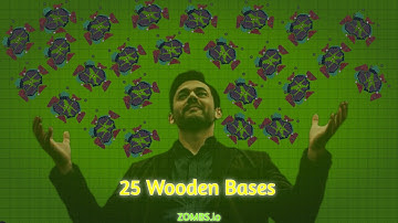 ZOMBS.io || 25 WOODEN BASES || Env Spots in 15 Servers || 4 Player AFK