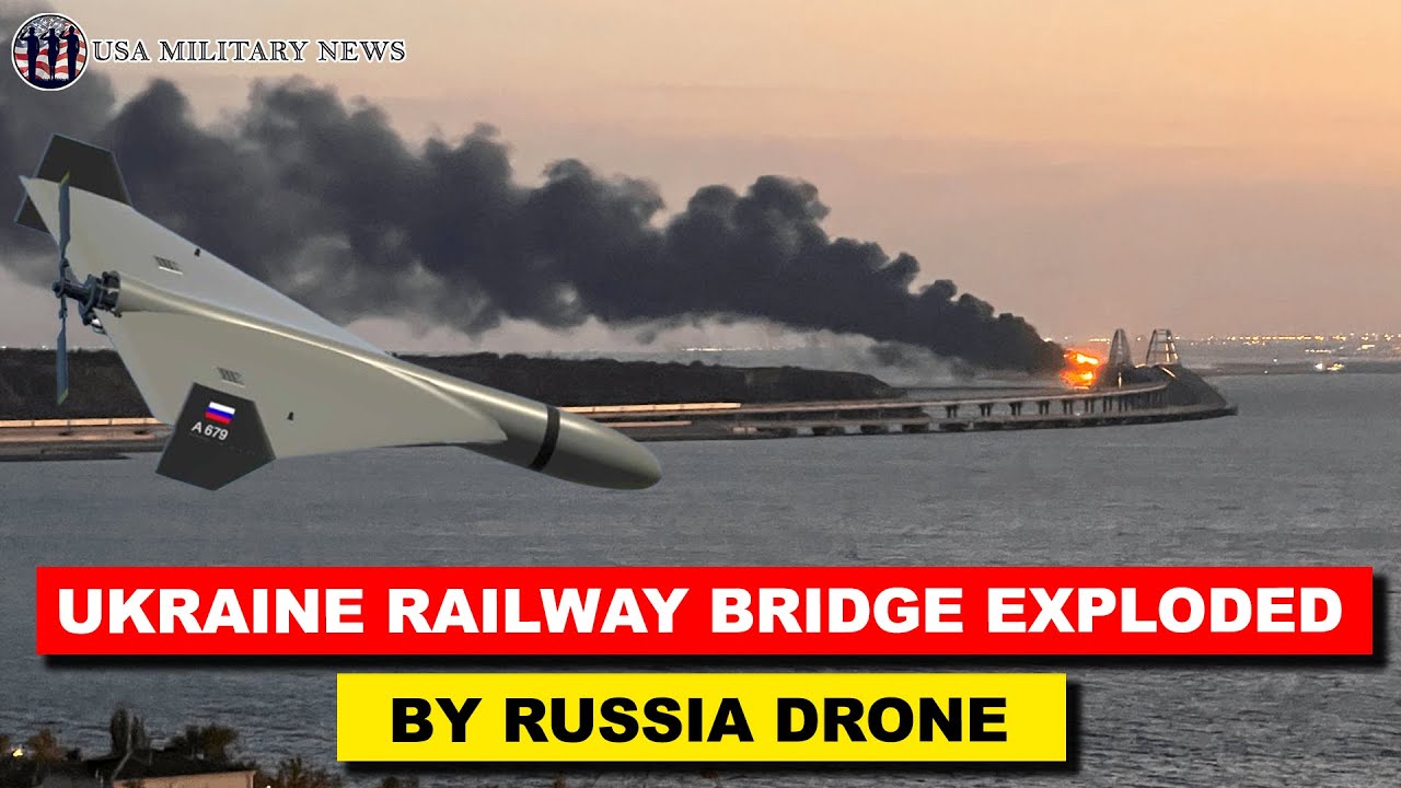 Война Россия-Украина: Железнодорожный мост через Украину разрушен российским беспилотником в Одес...