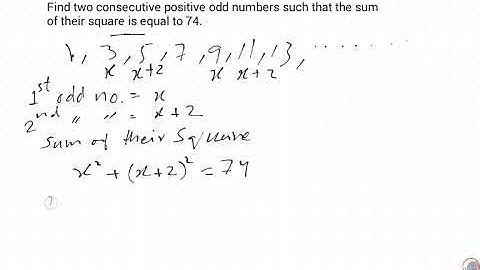 Find two consecutive positive odd numbers such that the sum of their square is equal to 74.