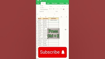 Flash Fill- Full Name- Excel tips & Tricks || #excel #exceltips #exceltricks #shorts #exceltutorial