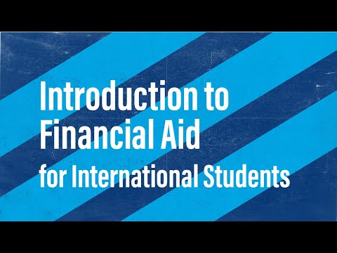 Introduction to Financial Aid for International Students