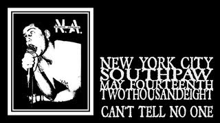 negative approach - can't tell no one (southpaw 2008)