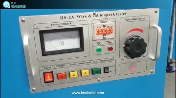 [ Instruction ] How to operate the cable spark tester in the extrusion line