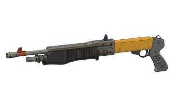 TimeLapse GALLO SA12 Warzone Shotgun (3D model creation Fusion 360)