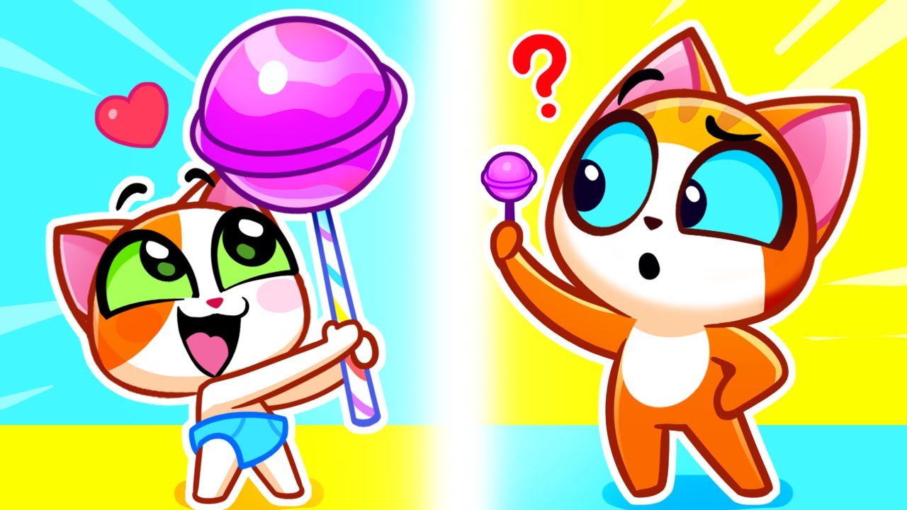 Reto grande o pequeño | Día de los opuestos |Caliente VS frío | Rico VS pobre |Historias | Purr-Purr