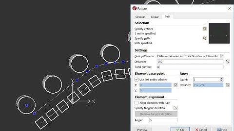 Arrange objects along paths in CorelCAD