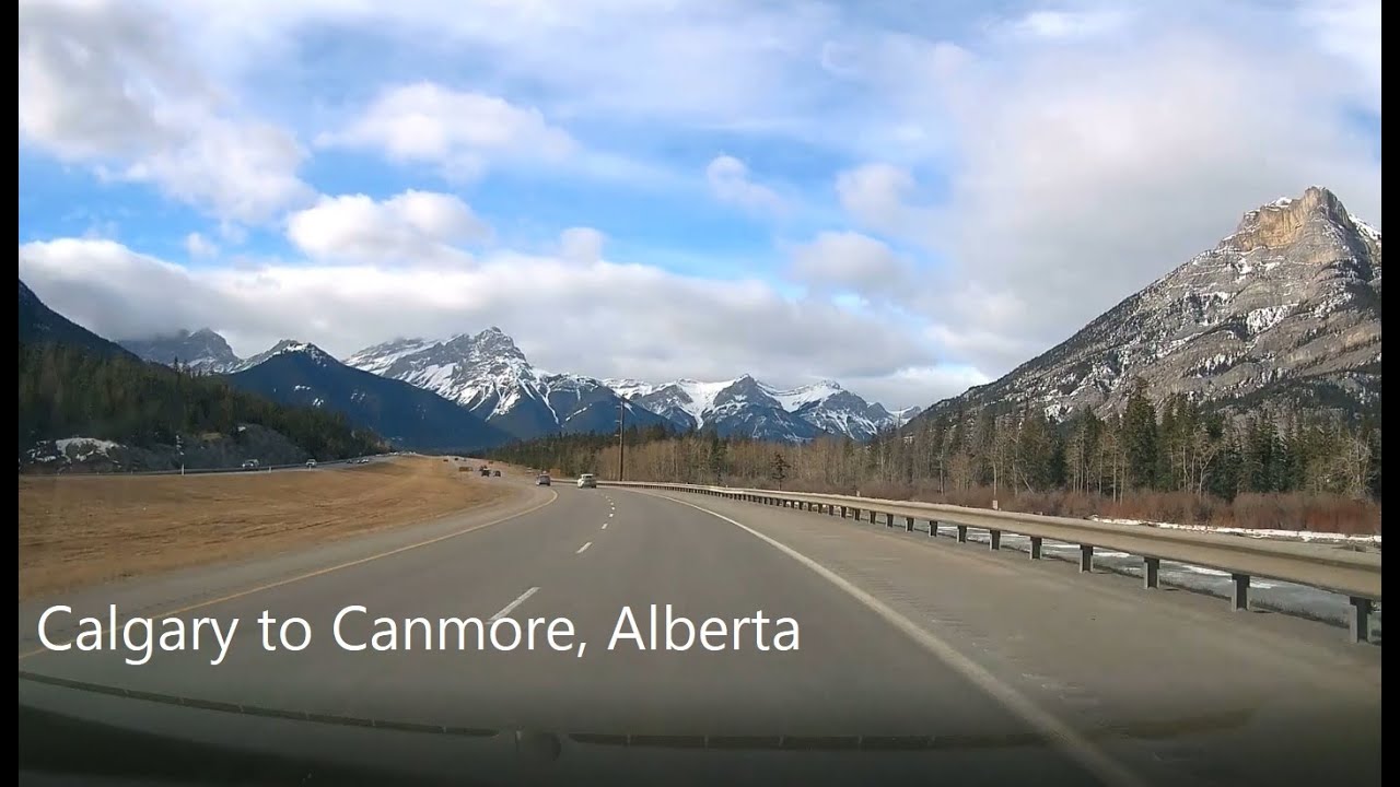 A drive from Calgary (Airport YYC) to Canmore, Alberta via the Trans