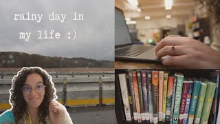rainy day in my life: being a school librarian, cataloging books, and trying to vlog! ☁☔