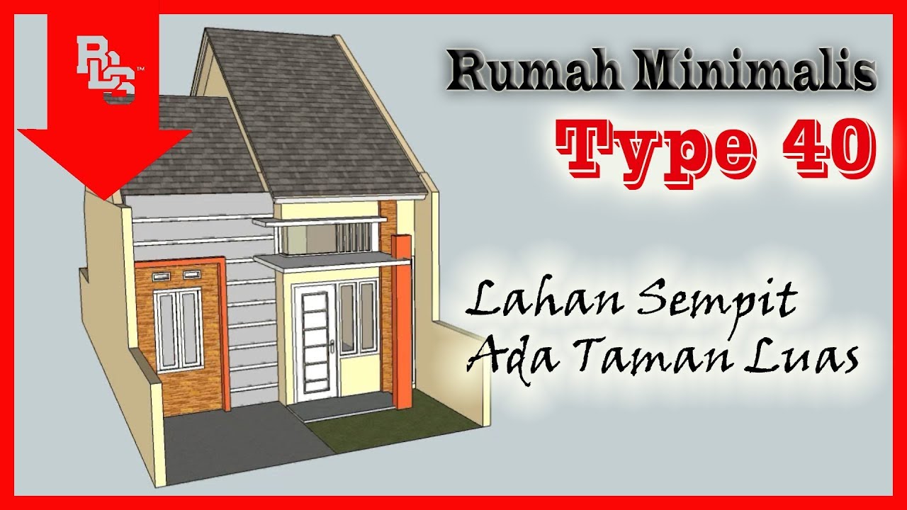 Desain Rumah Minimalis Type 40 Lahan Sempit Tapi Halaman Belakang