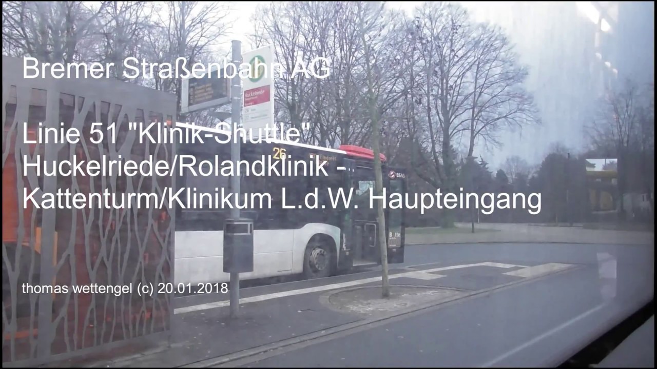 Bremer Straßenbahn AG. Linie 51. Huckelriede - Kattenturm (20.01.2018)