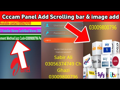 Cccam Panel Add Scrolling Bar & Multics Panel Images Add Background Full Customaze By Technical iT